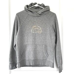 Gray Hooded Graphic Sweatshirt